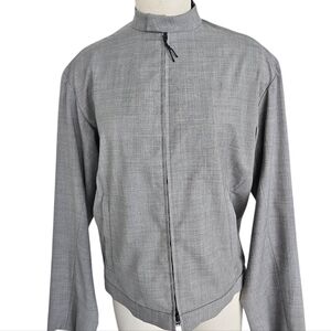 NWOT Graig Signer Men's Gray Higth Neck Zip Jacket